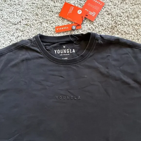 Men's YoungLA4097 - Cropped Tailored Tees 4097 XL, NWT, BlackWash(SoldOut) - Picture 3 of 7